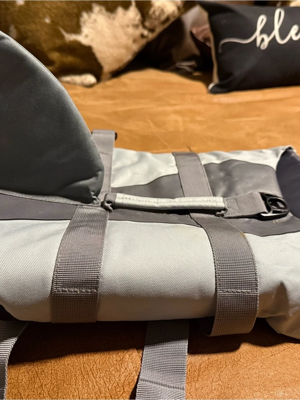Dog Life Jacket - Gray Pet Safety Vest Never Worn